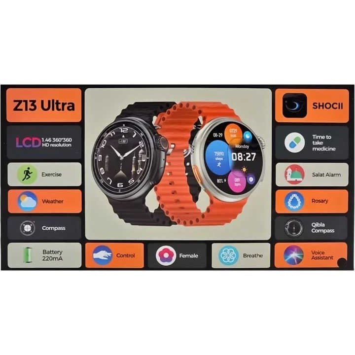 ساعت هوشمند 47 میلی متر وونک مدل Z13 Ultra
